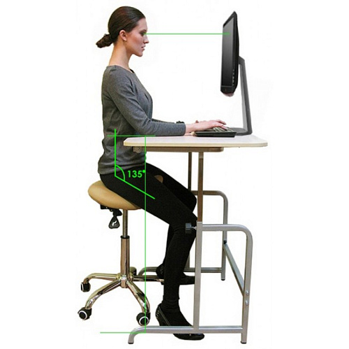 SmartStool S03B - эргономичный классический стул-седло со спинкой